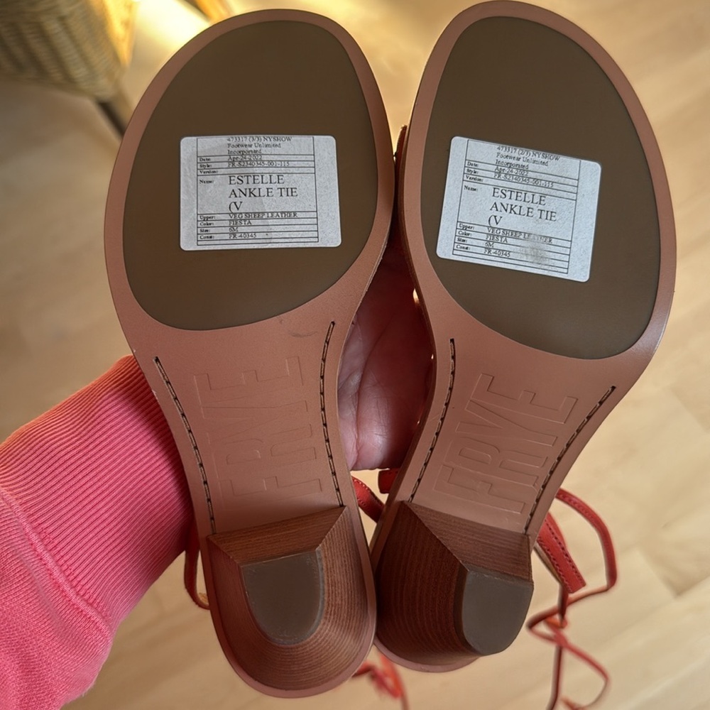 FRYE Estelle Ankle Tie Fiesta Leather Sz 6 - Picture 11 of 11